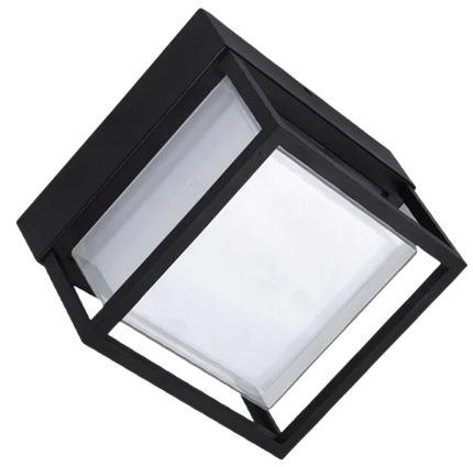 Black Integrated Bulkhead Warm White Fitting