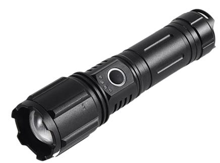 Rechargeable LED Flashlight – 800 Lumens, Zoom, Long-Distance Beam