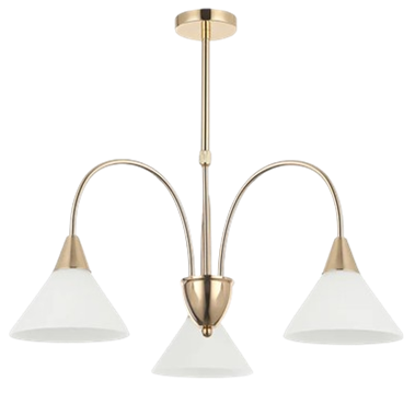 Chandelier Light Pendant Lamp Golden E27 Bulb 3 Lamp