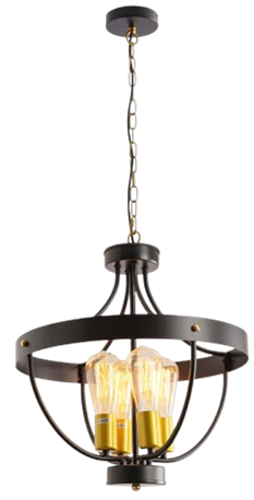 Black & Gold Chandelier – 4XE27